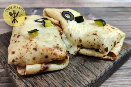 Кукурузные блины с начинкой из кабачков: шаг 8