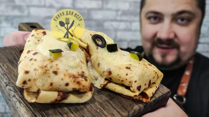 Кукурузные блины с начинкой из кабачков: шаг 9