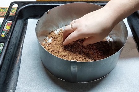 Шоколадно-творожный пирог со сливами без замеса теста: шаг 3