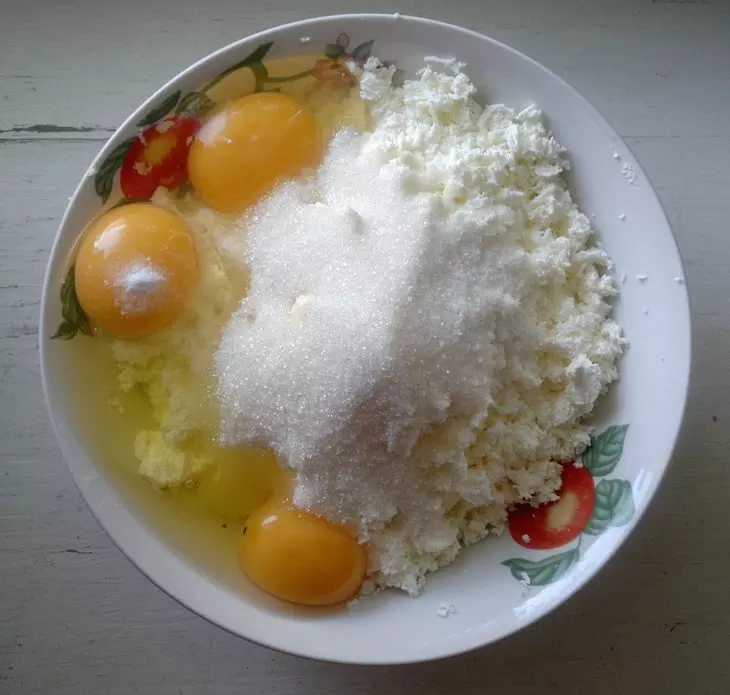 Манник с творогом и яблоками #накормишкольника: шаг 3