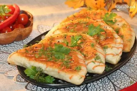 Мягкие лепешки с сыром и укропом #накормишкольника: шаг 16