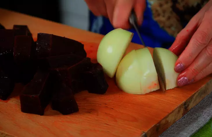 Оладьи из говяжьей печени с луком и рисом: шаг 1