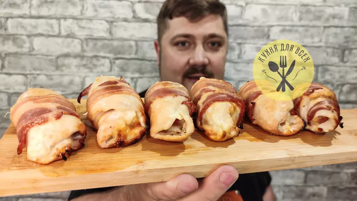 Куриные шашлычки в духовке на шпажках с беконом: шаг 3