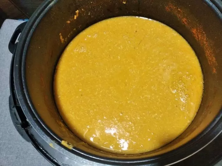 Суп-пюре из чечевицы с курицей в мультиварке: шаг 6
