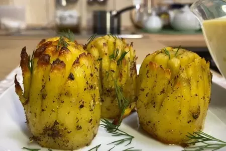 Запеченный картофель с яично-масляным соусом: шаг 8