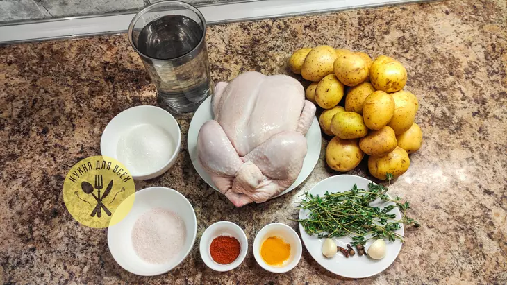 Курица с картошкой в духовке: шаг 1