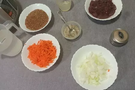 Гречка с печенью в мультиварке: шаг 2