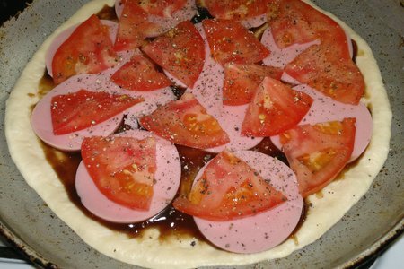 Бездрожжевая пицца с соусом терияки: шаг 10