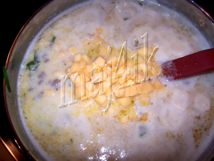 Суп сливочно-сырный с фаршем "объеденье": шаг 6