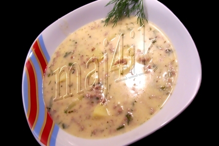 Суп сливочно-сырный с фаршем "объеденье": шаг 8