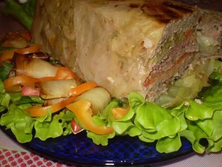Мясной рулет или мега голубец: шаг 8