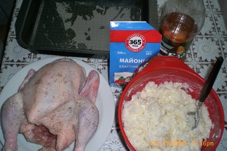 Курица запеченная с рисом: шаг 1