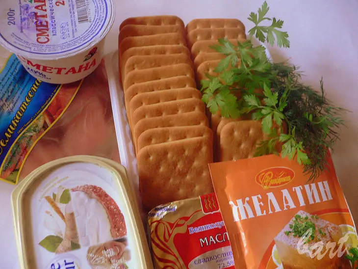 Чизкейк с красной рыбой: шаг 1