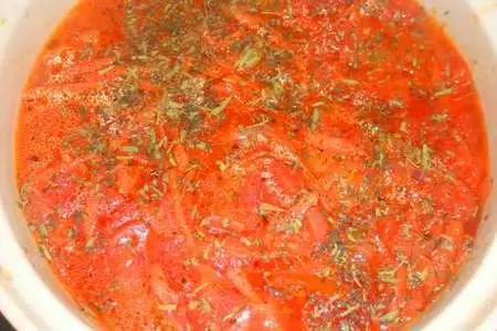 Кальмары фаршированые креветками и рисом в соусе: шаг 4