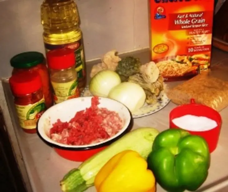 Овощное рагу с рубленным мясом: шаг 1