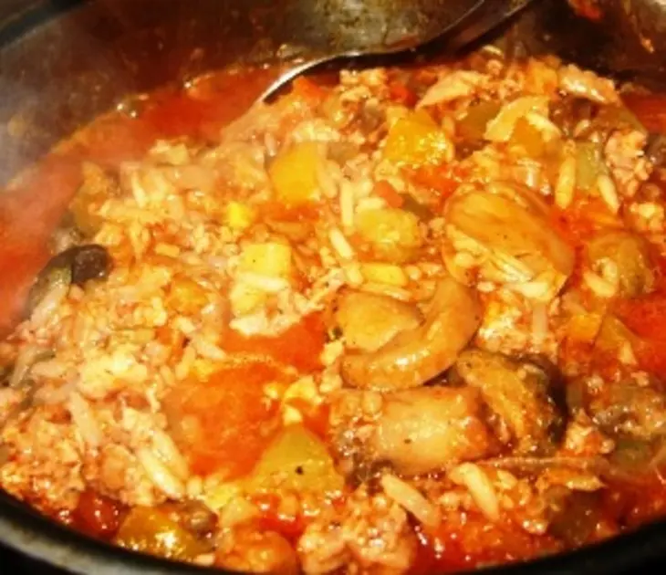 Овощное рагу с рубленным мясом: шаг 3