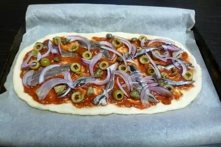 Неаполитанская пицца с анчоусами: шаг 6