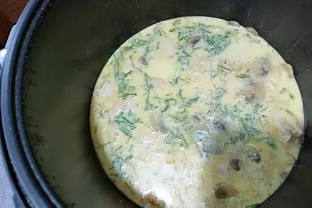 Омлет с курицей и грибами: шаг 4