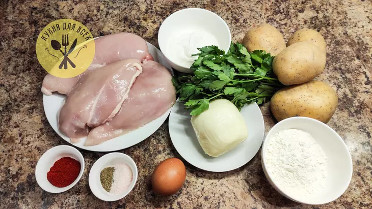 Картошка с курицей в духовке на ужин: шаг 1
