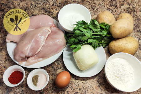 Картошка с курицей в духовке на ужин: шаг 1