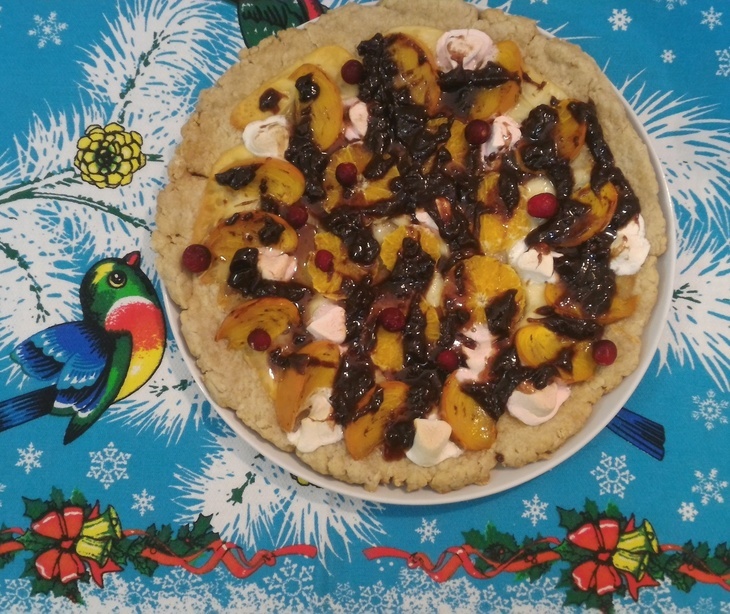 Сладкая пицца "новогодняя": шаг 12
