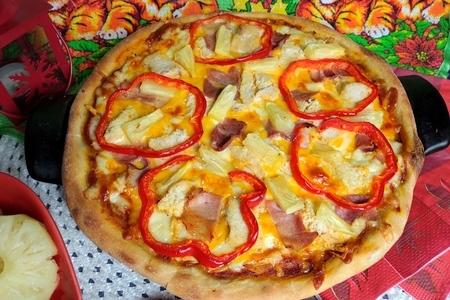 Пицца с курицей под соусом карри: шаг 22