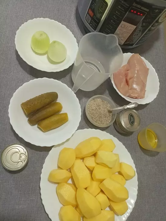 Азу из курицы: шаг 1