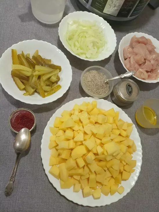 Азу из курицы: шаг 2