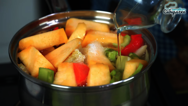 Постный витаминный суп-пюре из овощей со специями: шаг 3