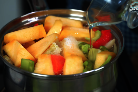 Постный витаминный суп-пюре из овощей со специями: шаг 3