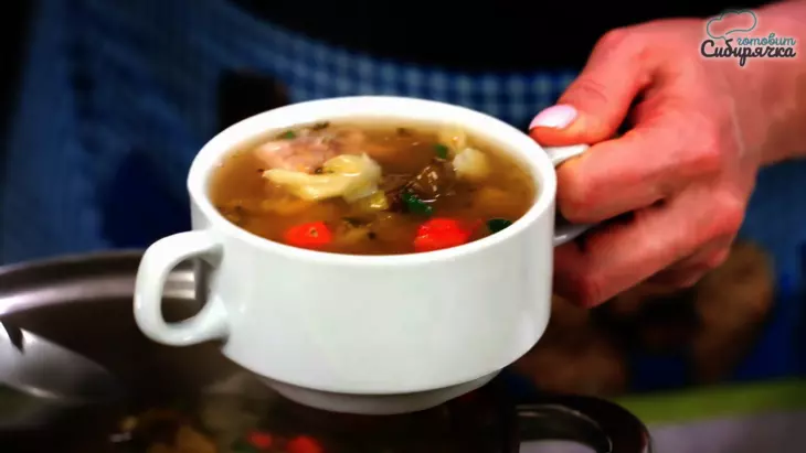 Густой овощной суп с мясом говядины и свинины: шаг 8