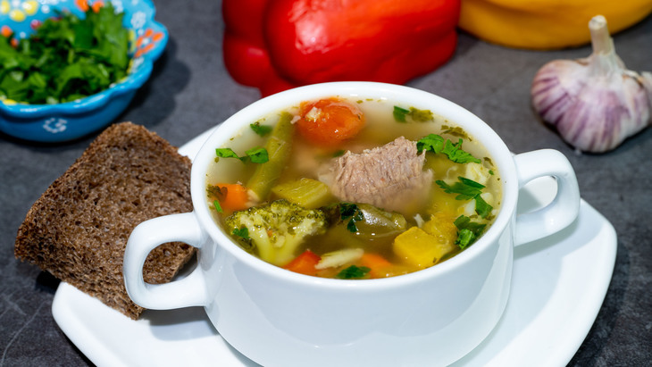 Густой овощной суп с мясом говядины и свинины: шаг 9
