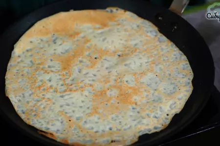 Блины из заварного теста с мясным фаршем и рисом: шаг 7