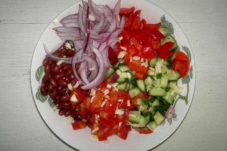 Салат из овощей с фасолью #постныйстол: шаг 6