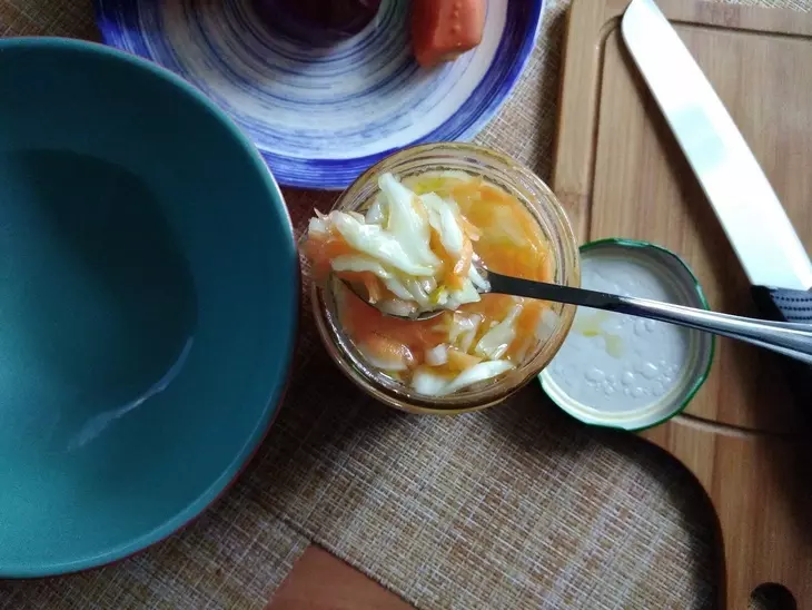 Винегрет с быстро маринованной капустой #постныйстол: шаг 6