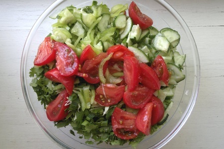 Салат из капусты с овощами и имбирной заправкой #постныйстол: шаг 7