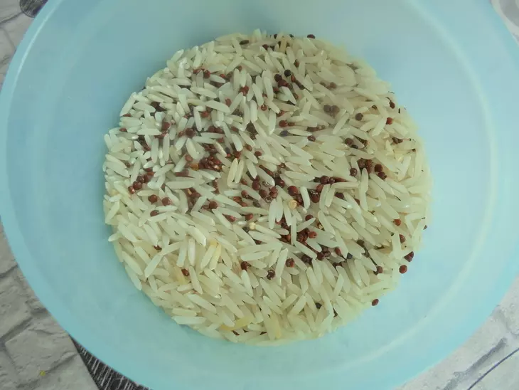 Запеченные шампиньоны с рисом и киноа #постныйстол: шаг 1