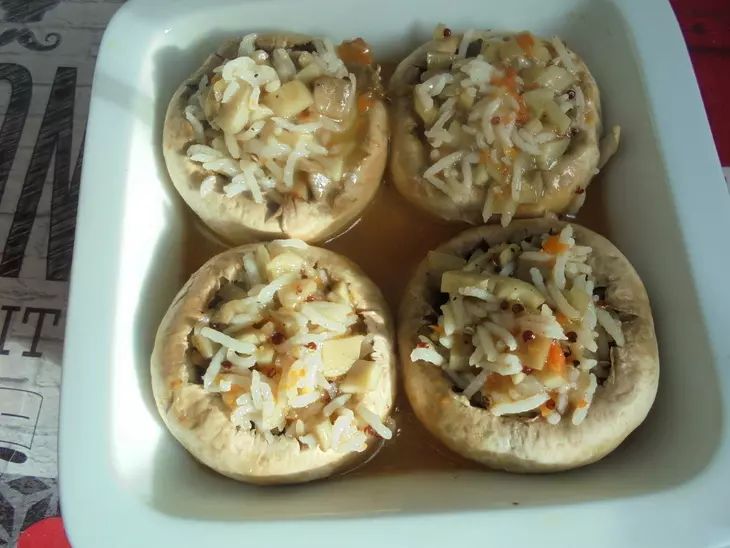 Запеченные шампиньоны с рисом и киноа #постныйстол: шаг 9