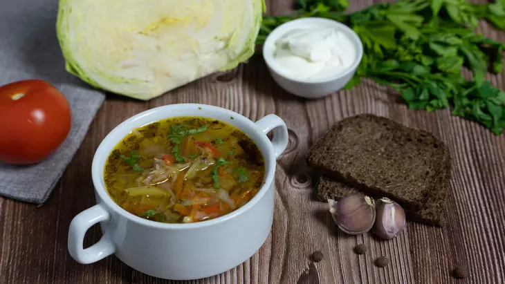 Заправочный суп из свежей капусты с мясом баранины: шаг 9