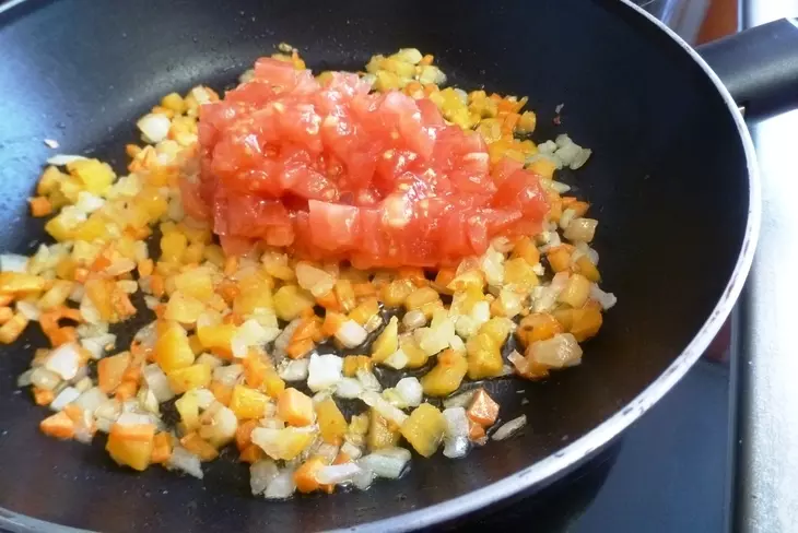 Кабачок, фаршированный овощами с грецкими орехами #постныйстол: шаг 3