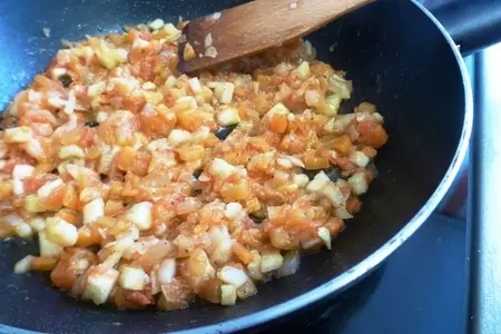 Кабачок, фаршированный овощами с грецкими орехами #постныйстол: шаг 4