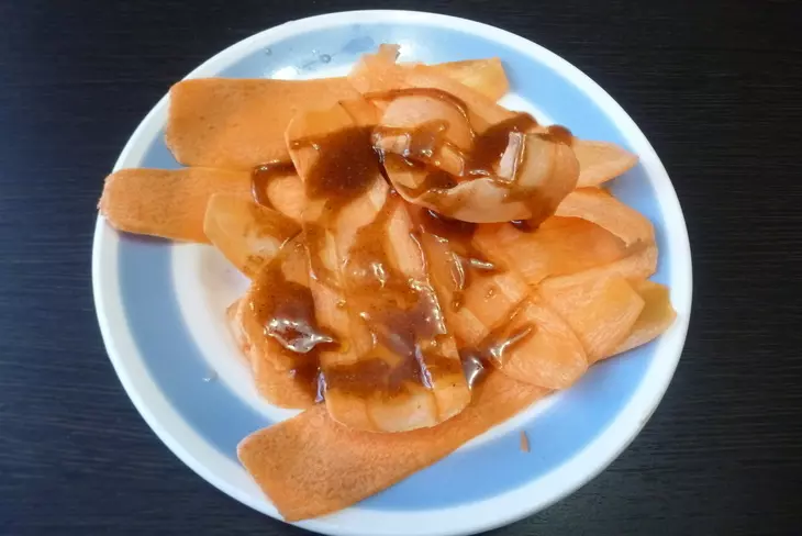 Бекон из моркови или морковные чипсы #постныйстол: шаг 3