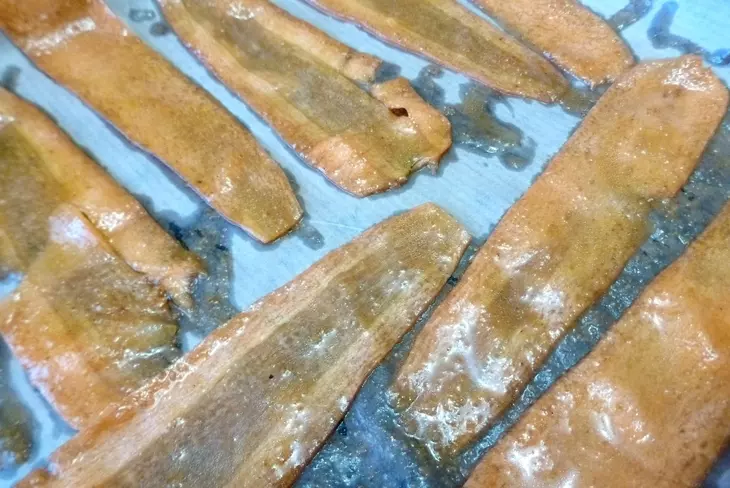 Бекон из моркови или морковные чипсы #постныйстол: шаг 4