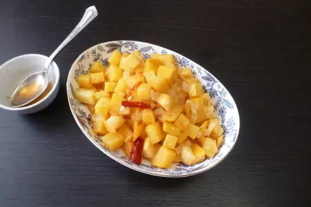 Жареная репа с луком в медовой заливке #постныйстол: шаг 8