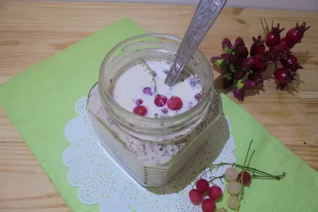 Ночная овсянка с семенами чиа и сушеной земляникой #постныйстол: шаг 4
