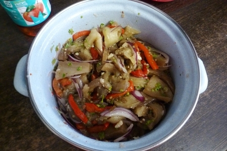 Салат из запечённых баклажанов с грецкими орехами #постныйстол: шаг 7