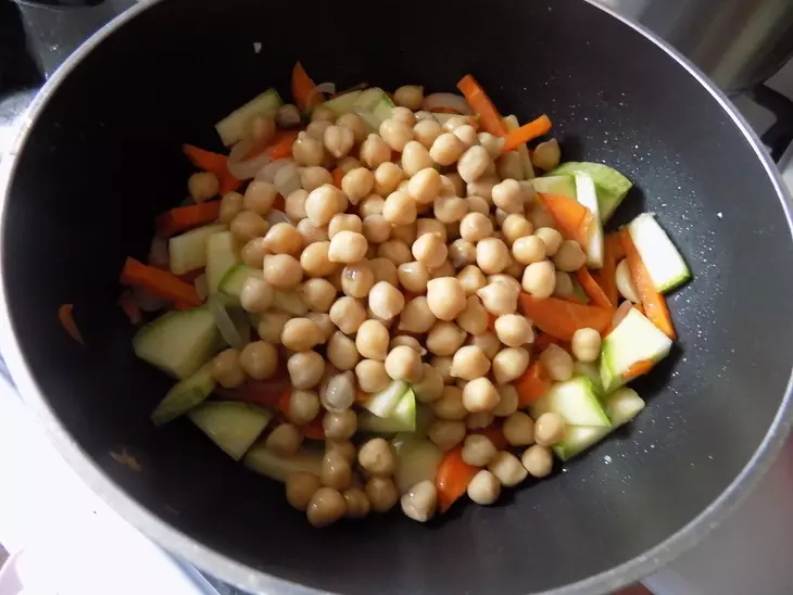 Гречневая каша с овощами и нутом #постныйстол: шаг 4