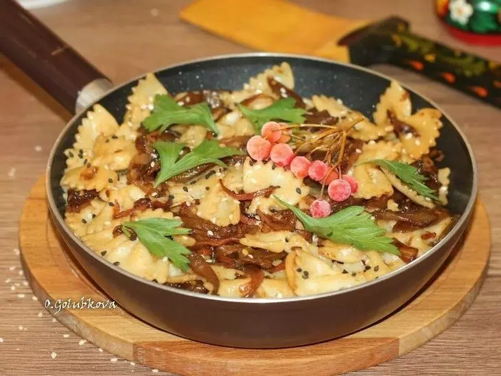 Макаронны с овощами в медовом соусе #постныйстол: шаг 13