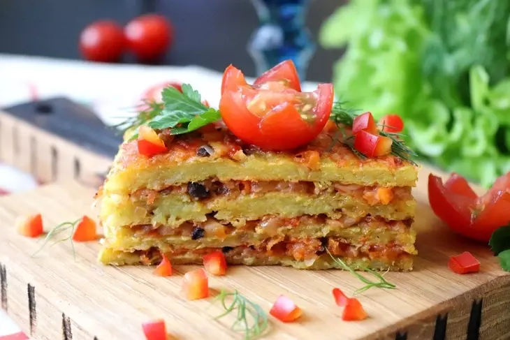 Овощной закусочный торт #постныйстол: шаг 9