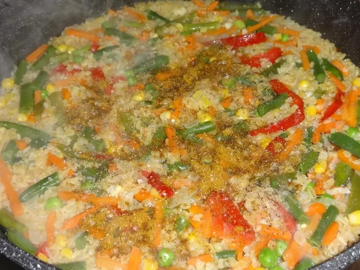 Булгур с овощной смесью #постныйстол: шаг 7